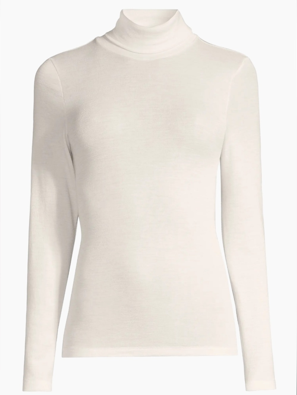 HANRO Wool & Silk Classic Women's Cream Turtleneck Long Sleeve Pullover XL